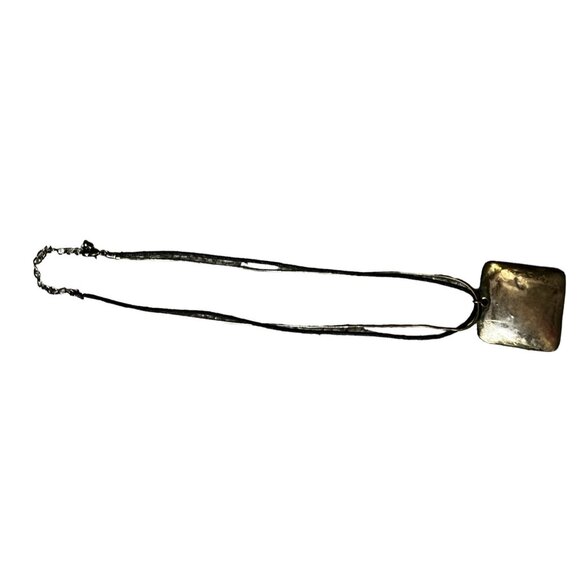 Boho Necklace Bundle of Necklaces Marbleized Glass and Pressed Gold Costume Jewe - Picture 10 of 10